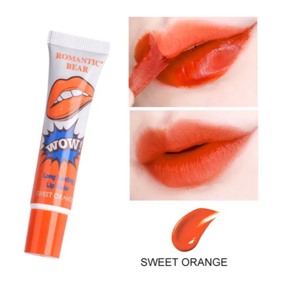 💎 Korean WOW Romantic Bear Sweet Orange Peel Off Tattoo Lip Stain Lip Gloss